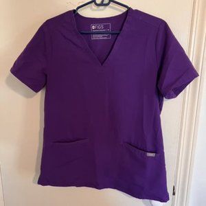 FIGS Casma 3 Pocket scrub top  Digital Grape Size M